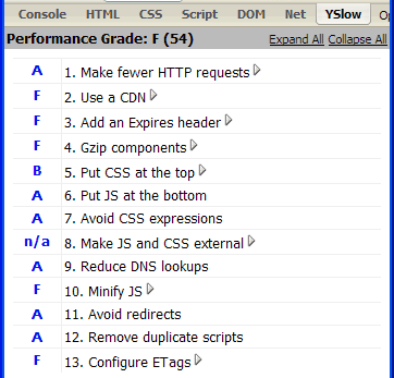 Firefox Addon YSlow