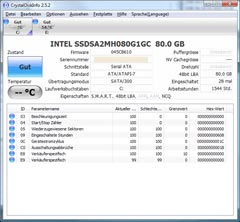 CrystalDiskInfo INTEL SSDSA2MH080G1GC 80.0 GB (Intel X-25-M)