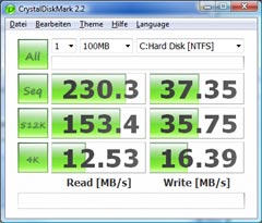 CrystalDiskMark Intel X-25-M SSD