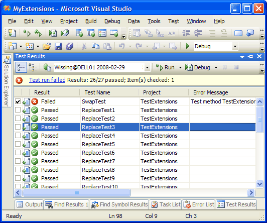 VS08 Unit Tests